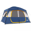 8-Person Dark Blue Camping Tents Easy Set Up-Portable Dome Tents Waterproof Windproof Tent with Rainfly for Camping