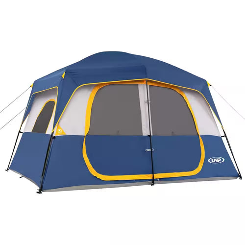 8-Person Dark Blue Camping Tents Easy Set Up-Portable Dome Tents Waterproof Windproof Tent with Rainfly for Camping